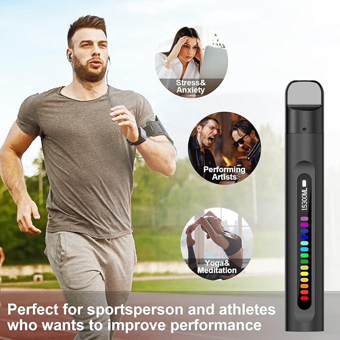 Breathing Exercise Device, Portable Breathing Training Device for Better Breathe, Guided Smart Breathing Exercise Assistant for Athletes andSports Enthusiasts