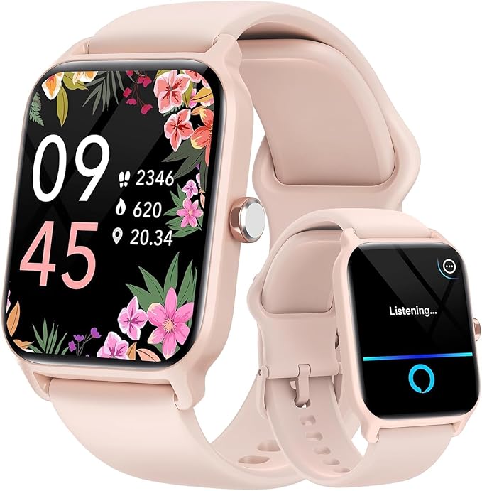 Fitpolo Smart Watch for Women Android & iPhone, Alexa Built-in [1.8" HD Screen] IP68 Waterproof Fitness Watch with Bluetooth Call (Answer/Make), Heart Rate/Sleep/SpO2 Monitor, 105 Sports Trackers