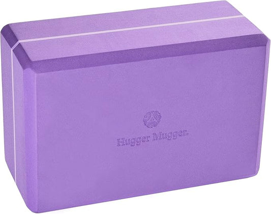 Hugger Mugger 4 in. Foam Yoga Block - Strong and Stable, Beveled Edges for Comfort, Most Favored Block Size, Helps with Alignment and Support in Many Poses