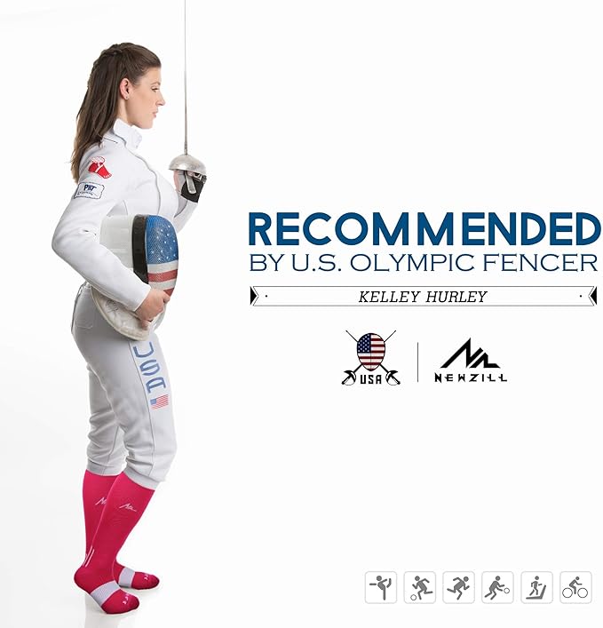 NEWZILL Medical Compression Socks for Women & Men Circulation 20-30 mmHg, Best Support for Running Athletic Cycling Nursing Travel Work and Fitness