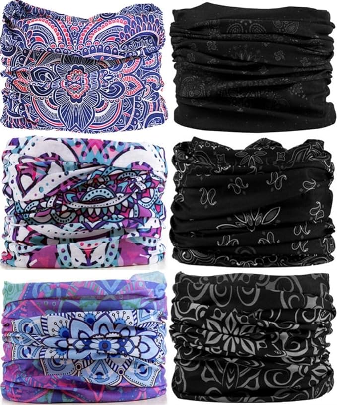 Headband Neck Gaiter Head Wrap Headwear Face Mask Magic Scarf Bandana for Men and Women
