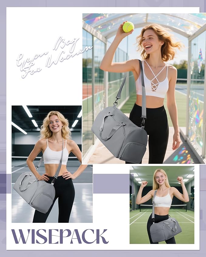 Gym Bag Womens,Travel Duffel Carry on Bag Sport Tote Bag Weekend Overnight Bag