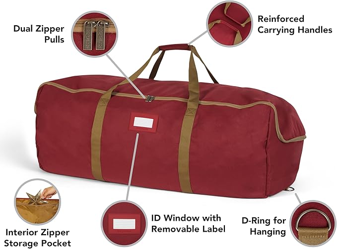 Covermates Keepsakes - Storage Duffel Bag - Heavy Duty Polyester - Reinforced Handles - Closet Storage, Red