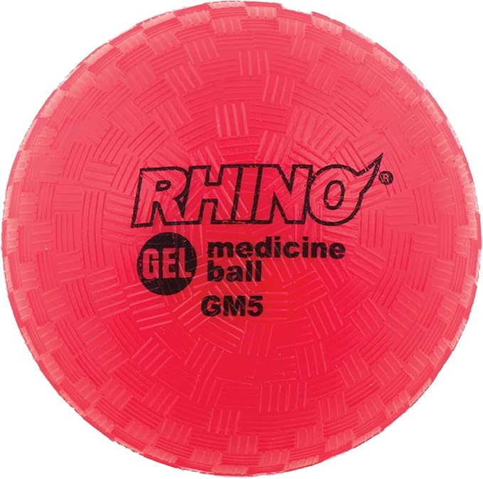 Champion Sports Rhino Gel Filled Medicine Ball – Durable, Soft Grip Weighted Ball for Strength, Cardio, & Rebounder Training – Multiple Weights for Home Gym & Fitness