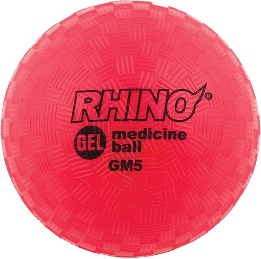 Champion Sports Rhino Gel Filled Medicine Ball – Durable, Soft Grip Weighted Ball for Strength, Cardio, & Rebounder Training – Multiple Weights for Home Gym & Fitness