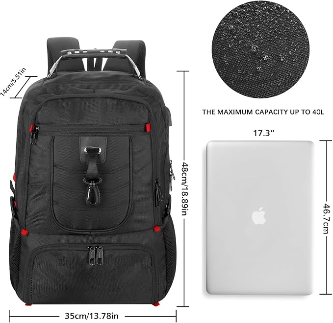 Boys School Backpack with Shoe Compartment,Gym Backpack with 17.3in Laptop Compartment for Men Women,Teens Bookbag College Students Travel Mochilas Escolares para Adolescentes