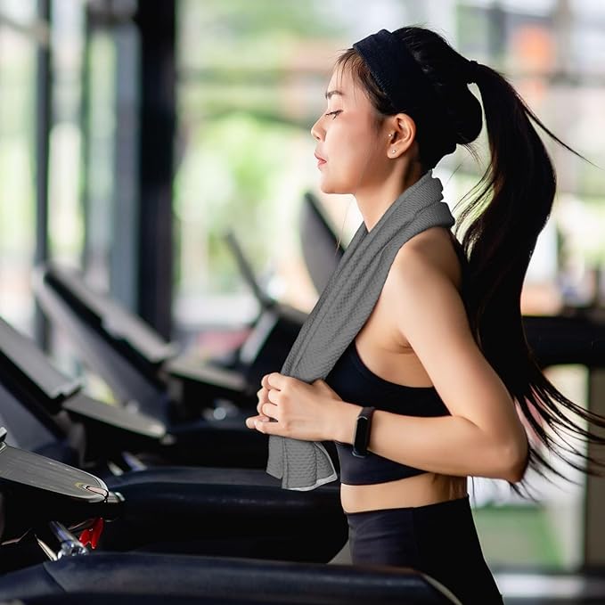 Custom 1-200 Pack Cooling Towel 40"x12", Design Your Team Logo Photo Ice Towel Personalized Soft Breathable Sport Towel Customized Workout Sweat Towel for Yoga Gym Activities (Dark Grey)