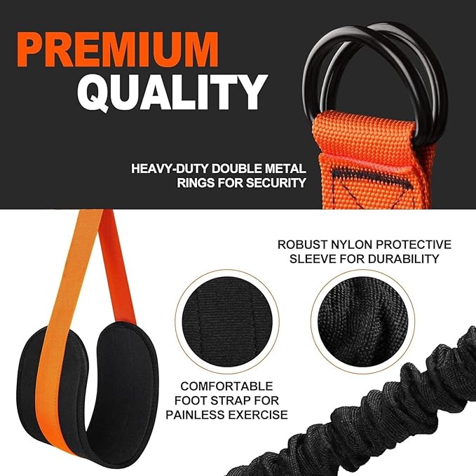 Adjustable Heavy Duty Pull Up Assistance Bands with Fabric Feet and Knee Rest - Pull Up Resistance Bands for Men, Women, and Seniors - Perfect for Dip and Resistance Strength Training Glamflex
