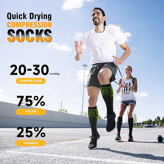 bropite Compression Socks for Women & Men Circulation-Support Knee High Socks 20-30 mmhg-Best for Running,Medical,Nurse,Travel