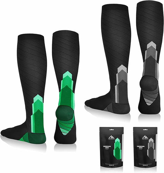 NEWZILL Medical Compression Socks for Women & Men Circulation 20-30 mmHg, Best Support for Running Athletic Cycling Nursing Travel Work and Fitness