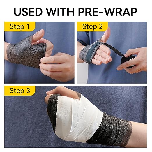 Dimora Athletic Tape and Pre Wrap Kit, 8 + 4 Rolls Premium Sports Wrap for Injury Prevention & Support, Easy Tear and No Sticky Residue, Essential Combo for Athletes, Trainers, & Coaches