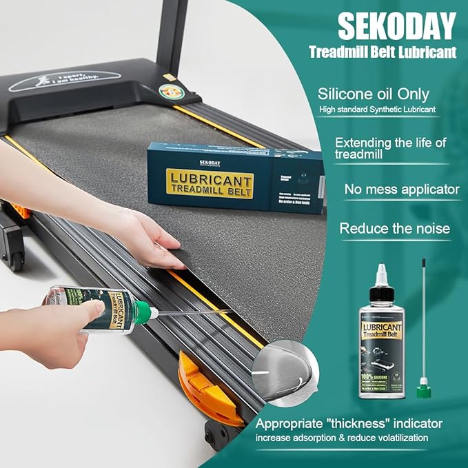 Silicone Treadnmill Belt Lubricants/Lubes, High Temperature Resistant and Stable Lubricant,with Hard Application Tubes and Precision Screw Caps for Easy Use
