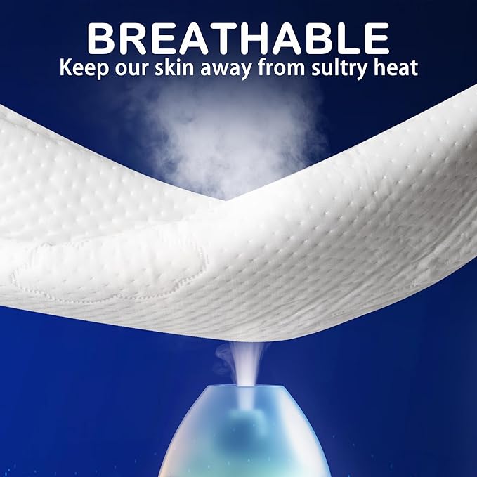 Cooling Memory Foam Pillows for Deep Sleep Bed Pillow & Washable Cover Cooling Pillow for Neck PainRelief Pillow for Shoulder & Back Rectangular White-Cooling++ King Pack of 2