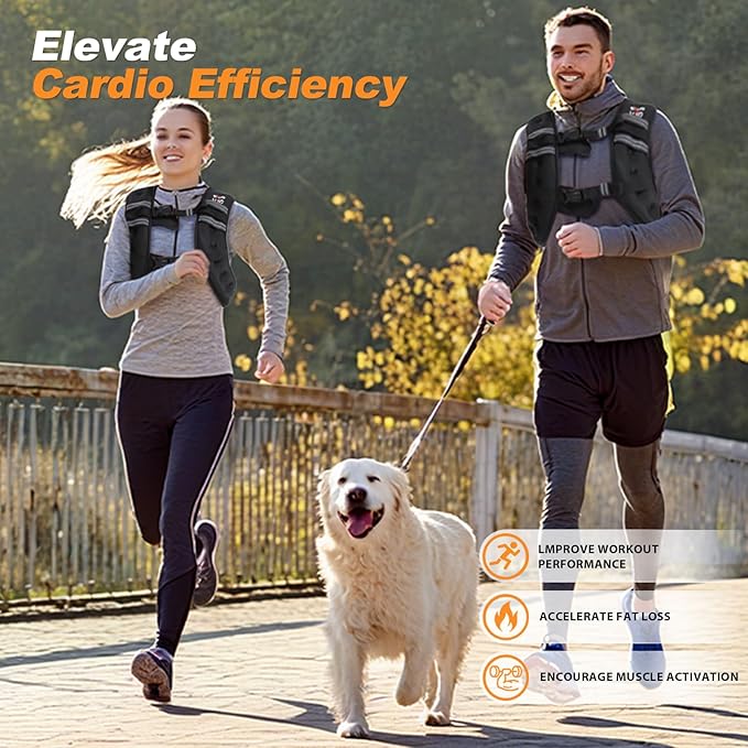 VBSD Weighted Vest Woman 6lb/8lb/12lb/16lb/20lb/25lb/30lb Weight Vest for Women Men Body Weight Vests for Walking Strength Training Running Workout Jogging Fitness