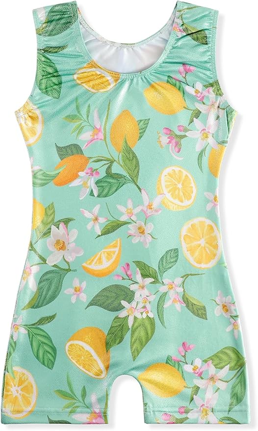 EQSJIU Leotards for Girls Gymnastics Sleeveless Sparkly Toddler Tumbling Outfits Dance Clothes Biketards for Kids 1-10 Years