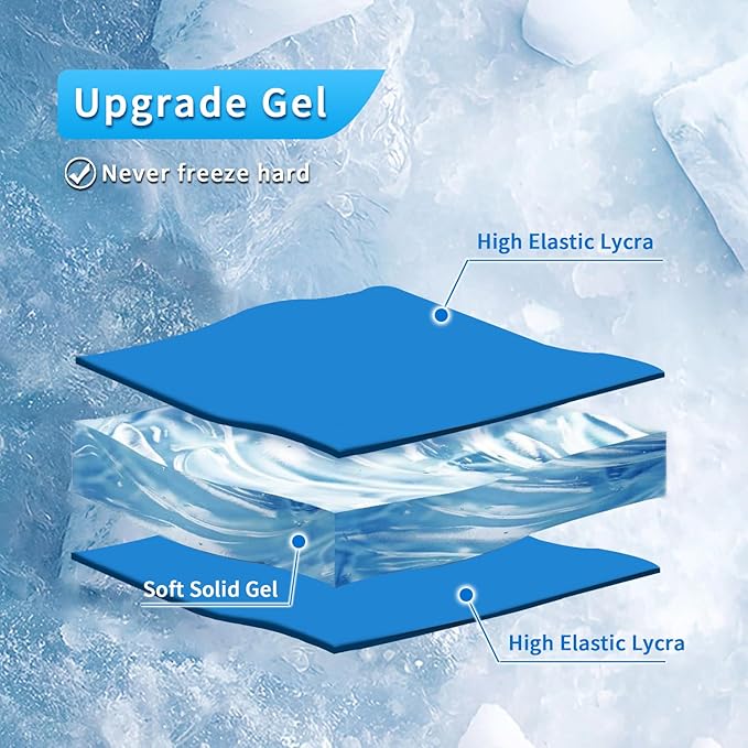 Foot Ankle Ice Pack Wrap for Swelling,Reusable Gel Ice Pack for Sprained Ankle Injuries,Cold Therapy Sleeves Compression for Plantar Fasciitis Relief, Achilles Tendonitis, Sore Feet & Heel (Blue)