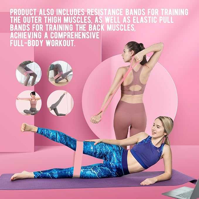 Thigh Master 2025 Upgraded,Inner Thigh Exerciser,Pelvic Floor Exercise Devices, Kegel Exerciser for Women with Resistance Band and Back Training Rope - 3 Strength Levels and LED Counting Display