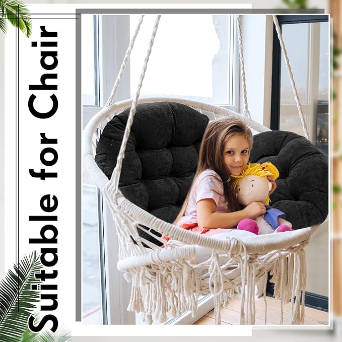 Jerify Floor Pillow Cushions 22 x 22 Inch Round Square Large Meditation Floor Pillow for Classroom Adult Meditation Picnic Party Cushion for Seating Gift Christmas(Round,Black,4 Pcs)