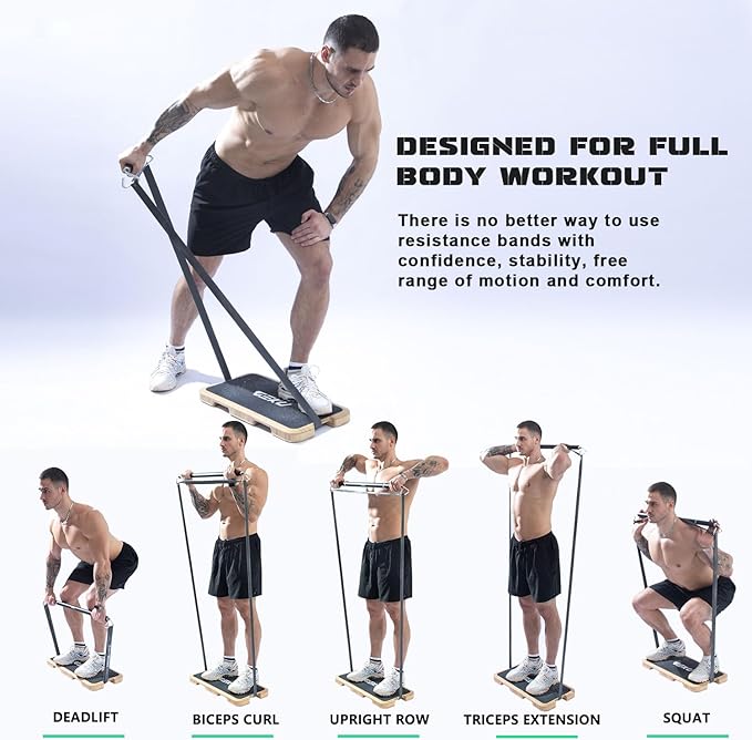 Resistance Band Bar, Length-Adjustable Detachable Heavy Duty Workout Bar for Resistance Band Training, Core Muscle Training, Home & Ourdoor Workout, Max Load 800 Lbs