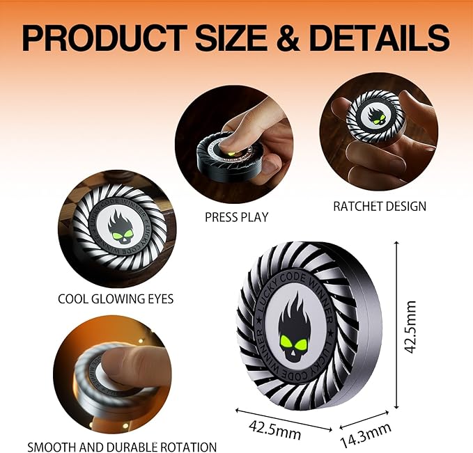 Fidget Spinner for Adults Teens- 3-in-1 Metal Stress Relief Toys with Silent Spinning, Slider & Clicker, EDC Office Desk Toy for Working Studying Waiting Breaks, Gift And Festival Party Favor (Silver)