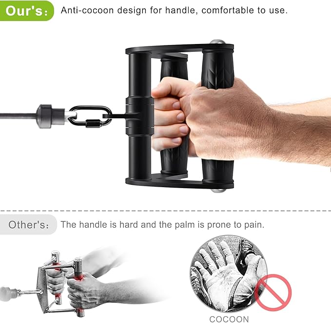 SELEWARE Triceps LAT Pulldown Attachments Home Gym Workout Accessories with Non-Slip Soft Rubber Grip Cable Machine Attachments Triceps Rope Double D Row Handle Pull Down Bar Straight Bar Exercise