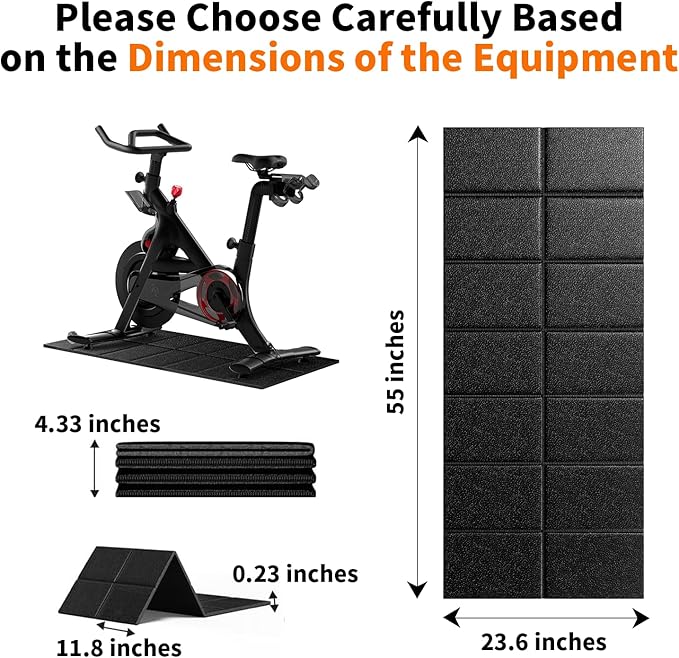 Non-Slip Walking Pad Treadmill Mat for Carpet Floors,55x24 Hardwood Floor Protection, Mats for Under Walking pad/Treadmill/Bike/Exercise Equipment on Carpets, Noise Shock Absorption, Stationary