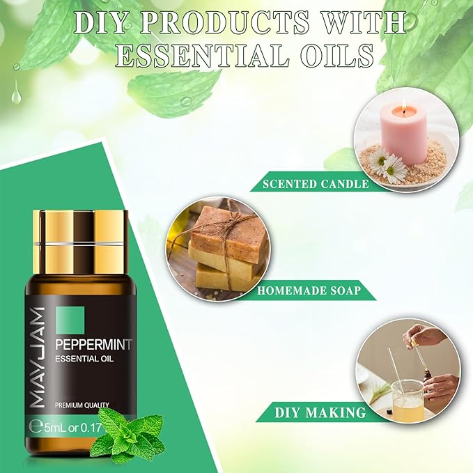 35x5ML Essential Oil Gift Set, Pure Essential Oils for Diffusers Massage, Fragrance Oil Scented Oil for DIY Soap Candle Making