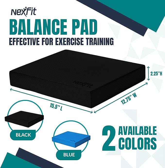 High-Density Balance Pad - Durable TPE Foam Balance Pad Physical Therapy, Foam Exercise Pad with Non-Slip Surface, Lightweight for Home & Gym Workouts, Core Strength & Balance Enhancement