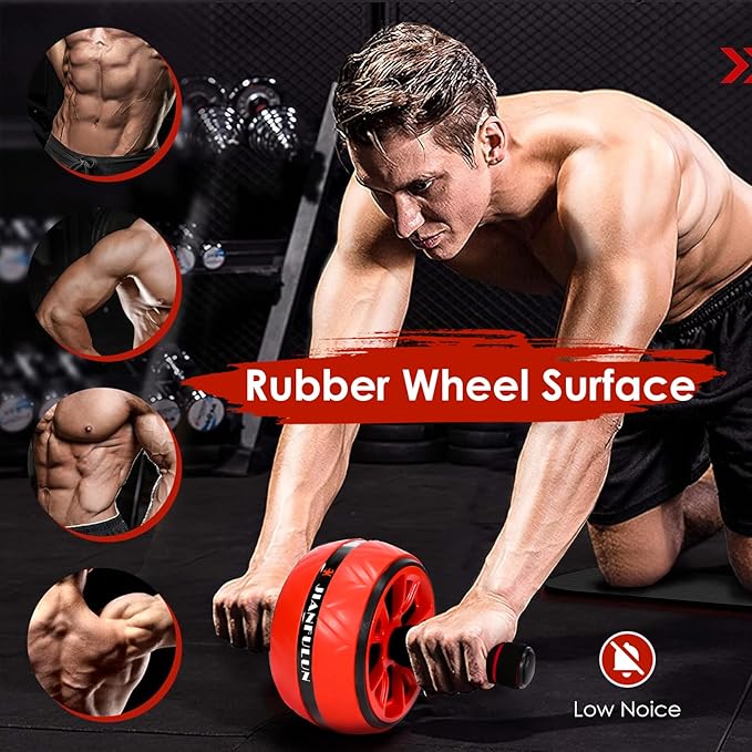 Ab Roller Wheel, Ab Roller for Abs Workout, Ab Roller Wheel Exercise Equipment for Core Workout, Ab Wheel Roller for Home Gym, Ab Workout Equipment for Abdominal Exercise