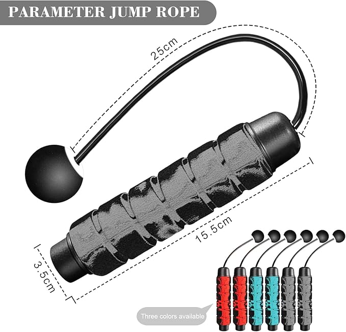 Redify Weighted Cordless Jump Rope for Fitness[Suitable for Different Ages and Levels] Ropeless Jump Rope for Boxing MMA WOD Training, BOD Rope Beachbody MBF,High Speed Rope Skipping for Narrow Space