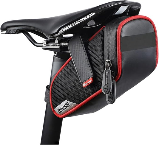Bike Seat Bag, Bicycle Saddle Bag,Under Seat Bag,Bicycle Strap-On Saddle Bag,Cycling Bag, water proof Bike Bag for all our essentials, bike bags for Mountain Road Bikes