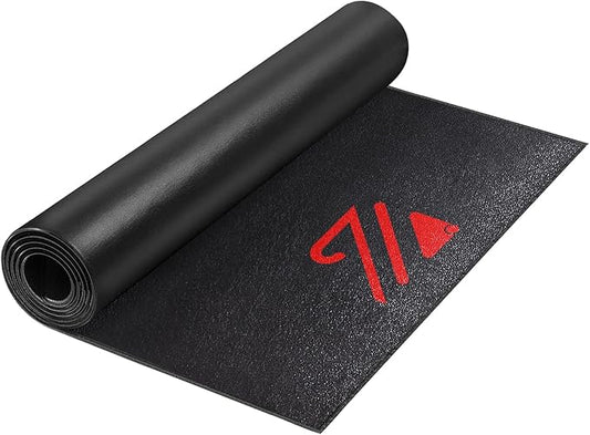 BUCKLOS Treadmill Mat Compatible with Stationary Bike & Recumbent Bike - Upgrade Thickness 6mm Non Slip, for Bike Trainer Protect Hardwood Floor Concrete Carpet Exercise Equipment