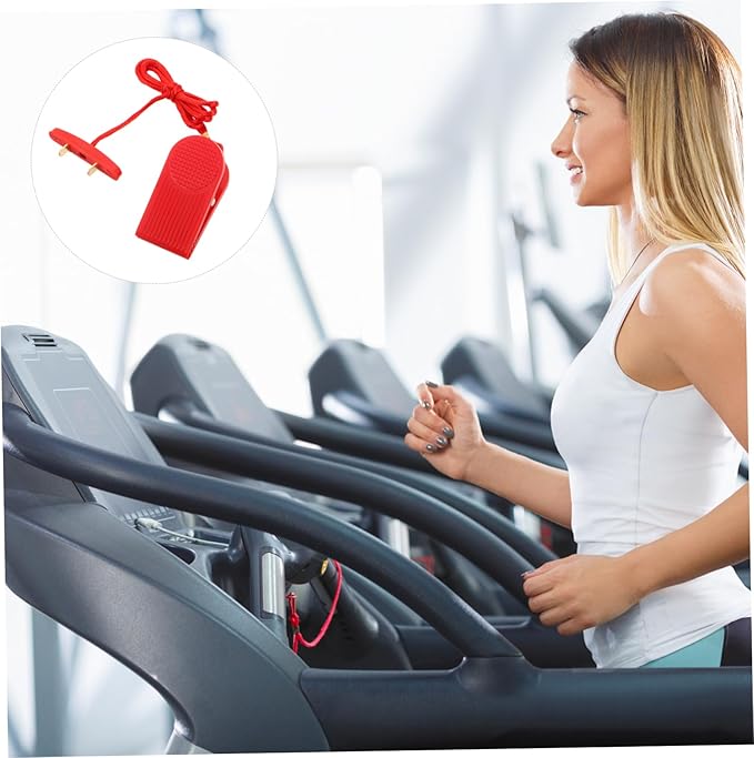 Treadmill Emergency Stop Switch Replacement Key Treadmill Safety Key with Dual Insert Fitness Equipment