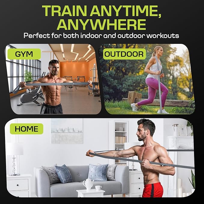 Fabric Resistance Bands for Working Out with 5 Strength Levels - Extra Light to Extra Heavy, Thick Resistance Workout Bands for Legs, Glutes, Hip, Stretching, Strength Training, and Physical Therapy