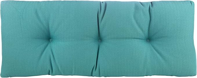 Klear Vu Corner Nook or Piano Seat Omega Non-Slip Tufted Bench Cushion for Indoor Furniture, Entryway Storage, Bay Window, 33 Inches, 08 Teal