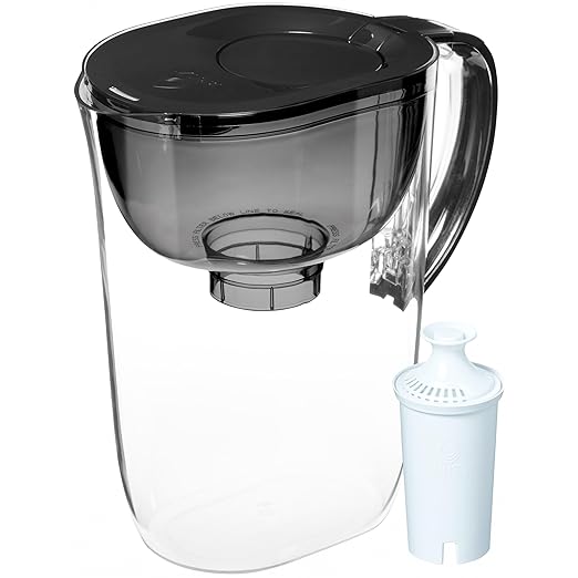 Brita Large 10 Cup Water Filter Pitcher, 1 BritaPlus Filter, Everyday, Black (Package May Vary)