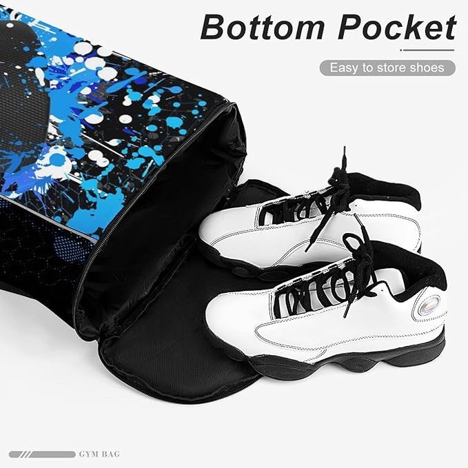 Hockey Drawstring Backpack - Cool Cinch Sack, String Backpacks with Pocket for Kids Women Men Boys Girls for Gym Outdoor Sports Travel Athletic Drawstring Bag - Lightweight/Foldable