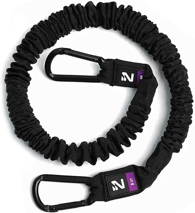 Iron Neck Resistance Band, Durable Exercise Band with Steel Carabiners for Neck Training, Strength Workouts, Stretching, and Rehab