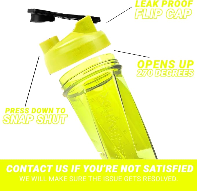 HELIMIX 2.0 Vortex Blender Shaker Bottle Holds upto 28oz | No Blending Ball or Whisk | USA Made | Portable Pre Workout Whey Protein Drink Shaker Cup | Mixes Cocktails Smoothies Shakes | Top Rack Safe