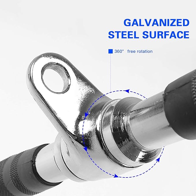 Cable Machine Lat Pulldown Attachments - 29/39/48 Inch Wide Grip Bar with Non-slip Handle for Home Gym Tricep Training