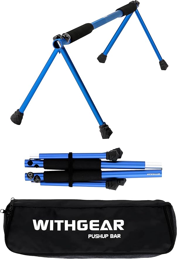 Push Up Bar – Folding Dip Bar for Home Workout, Lightweight & Portable Strength Training Equipment for Men & Women, Indoor & Outdoor Use (Hawk)