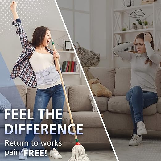 Breathable Back Brace for Women & Men - Comfortable Lower Back Pain Relief & Posture Corrector Support Belt to Relieve Pain and Improve Posture（Gray,XXX-Large）