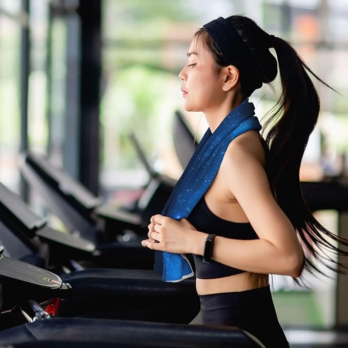 Custom 1-200 Pack Cooling Towel 40"x12", Design Your Team Logo Photo Ice Towel Personalized Soft Breathable Sport Towel Customized Workout Sweat Towel for Yoga Gym Activities (Navy)