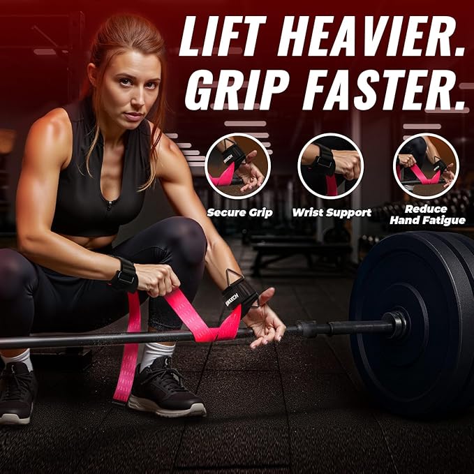 Weight Lifting Wrist Straps, Weight Lifting Straps, Wrist Straps for Weightlifting, with Neoprene Padded Wraps, Double Layer Cotton Hand Grips,Yellow Color, Gifts for Men and Women