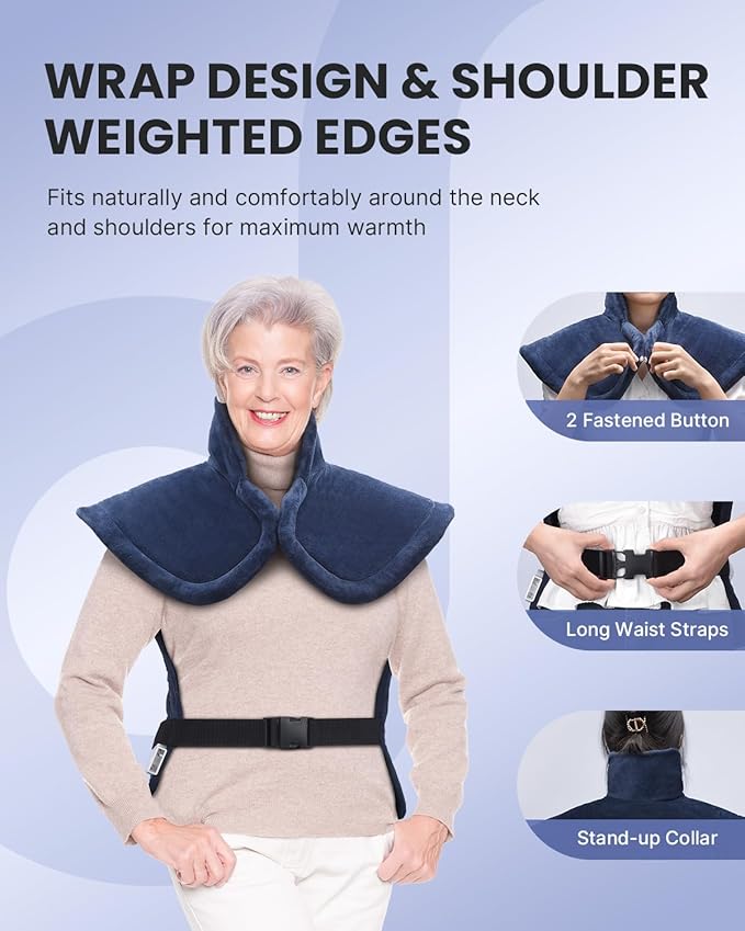 iDOO Heating Pad for Back Pain Relief, FSA Eligible Items Only List, Electric Heating Pad for Neck and Shoulders and Back, Back Heating Pads, ETL Certified, 24'' x 33''