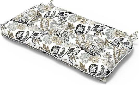 Tufted Bench Cushion for Outdoor Furniture, Patio Swing Cushion 44 x 19 x 5 Inch, Overstuffed Outdoor Chair Cushion for Garden Loveseat Lounge Storage, 1 Pack,Dailey Tan