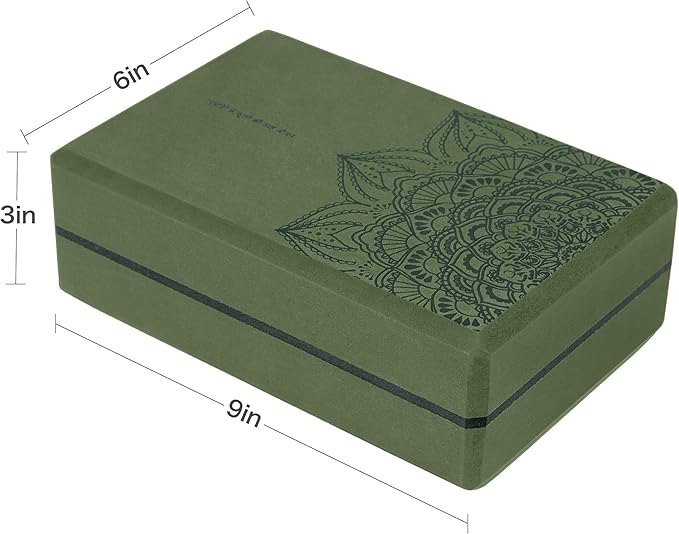 nuveti Yoga Blocks Set of 2, High Density Yoga Brick Foam Blocks to Improve Strength, Flexibility and Balance Brick Foam Blocks