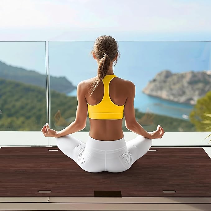 Yoga Mat Board for Carpet, Portable Yoga Mat Thick for Carpet, Grass, Uneven Surfaces, 75" x 24" Indoor/Outdoor Stability Base for Yoga, Pilates