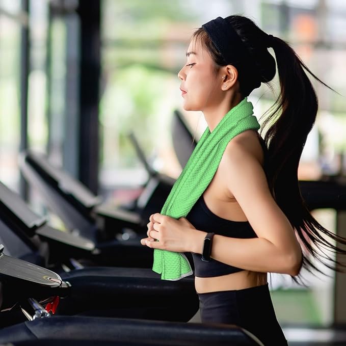 Custom 1-200 Pack Cooling Towel 40"x12", Design Your Team Logo Photo Ice Towel Personalized Soft Breathable Sport Towel Customized Workout Sweat Towel for Yoga Gym Activities (Light Green)