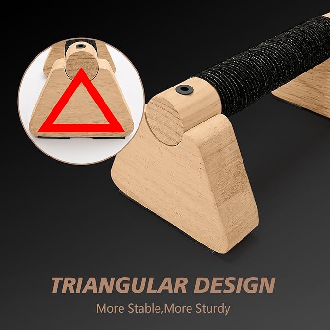 Parallettes Bars - Wooden Calisthenics Equipment for Handstand Training, Push Up Bars & Calisthenics Bar - Handstand Blocks and Pushup Handles for Men
